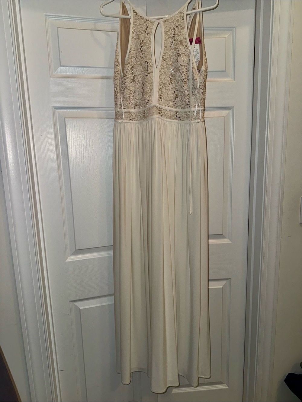 NWT Beaded Halter Maxi Dress
